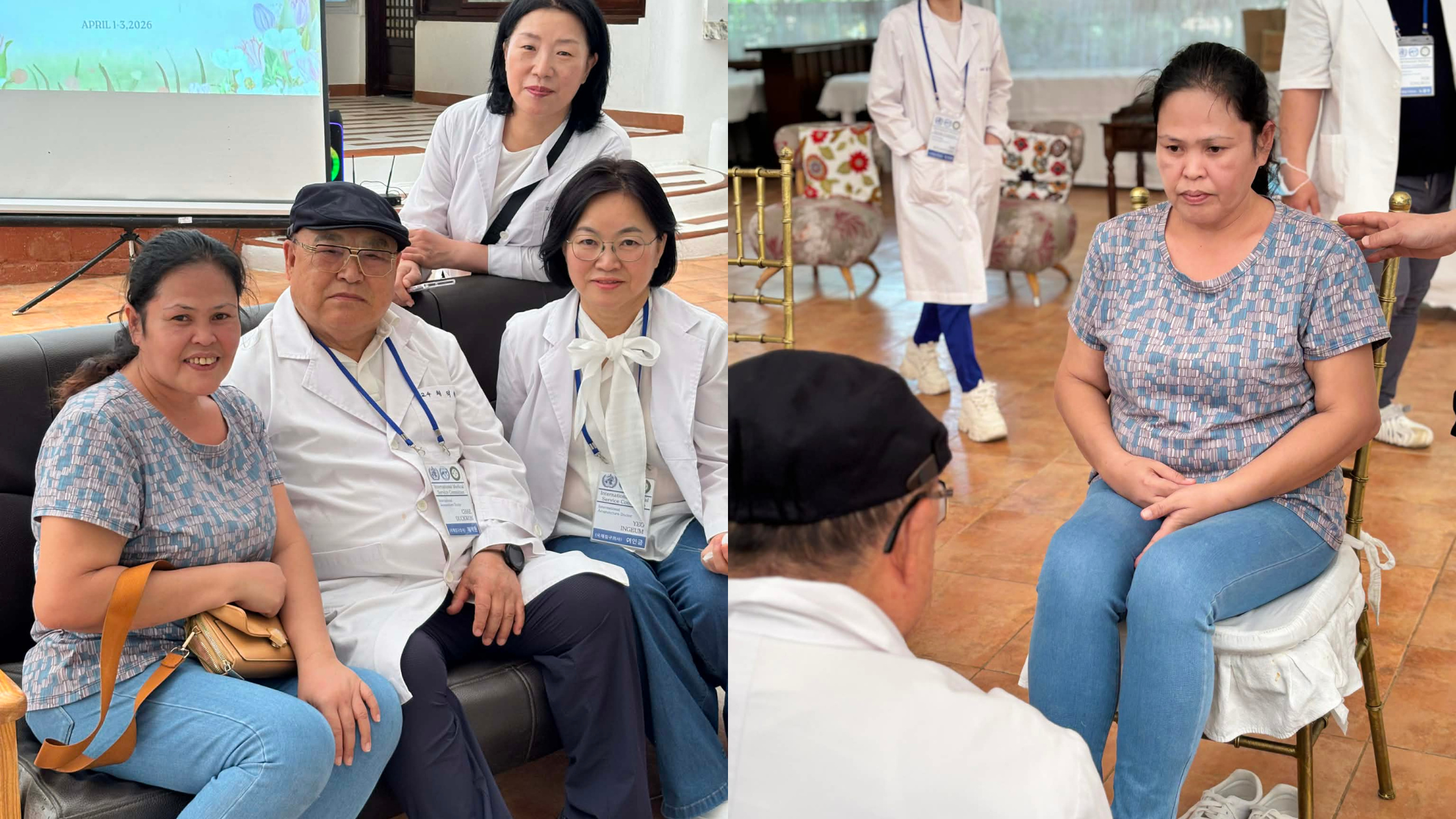 Patient getting treated with acupuncture